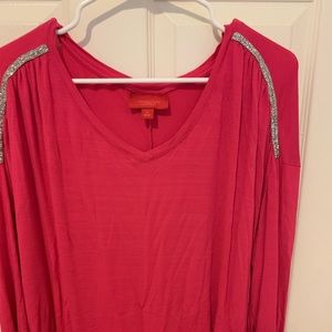 J. Lo Embellished Long Sleeve Tee